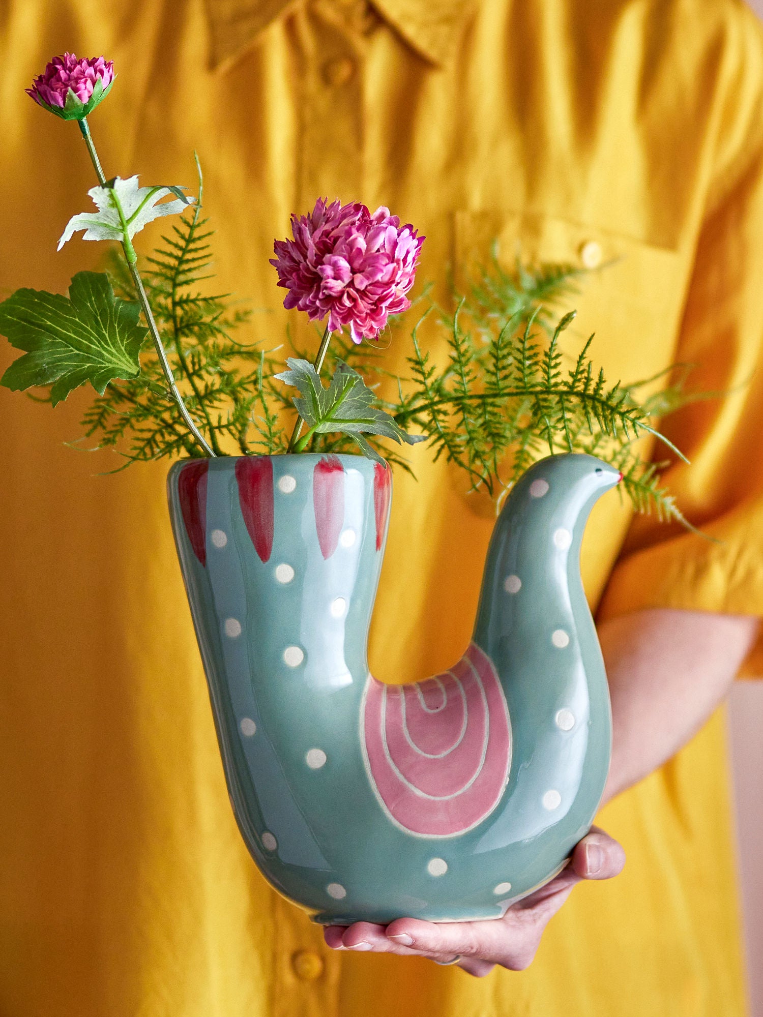 Bloomingville Trudy -maljakko, vihreä, kivitavara