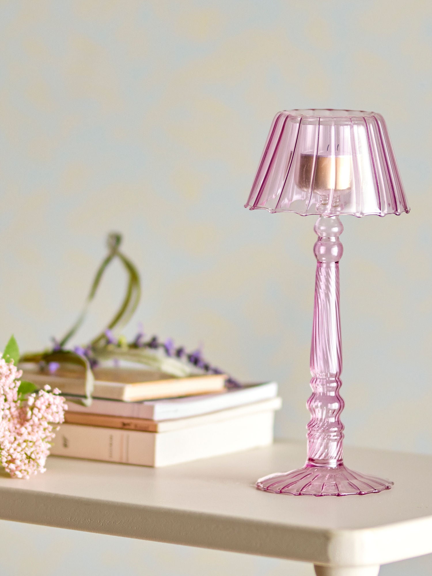 Bloomingville Cisco Lighthouse Stage, Rosa, Glass