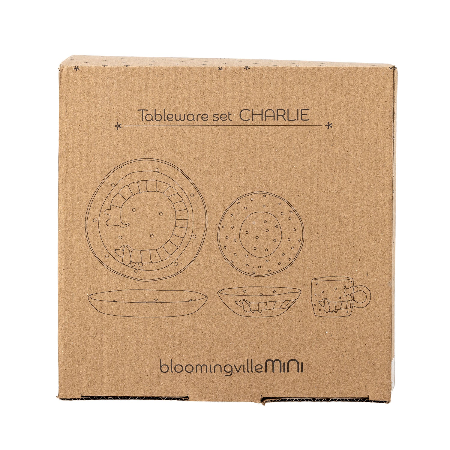 Bloomingville Mini Charlie Stud Set, Sininen, Stoneware