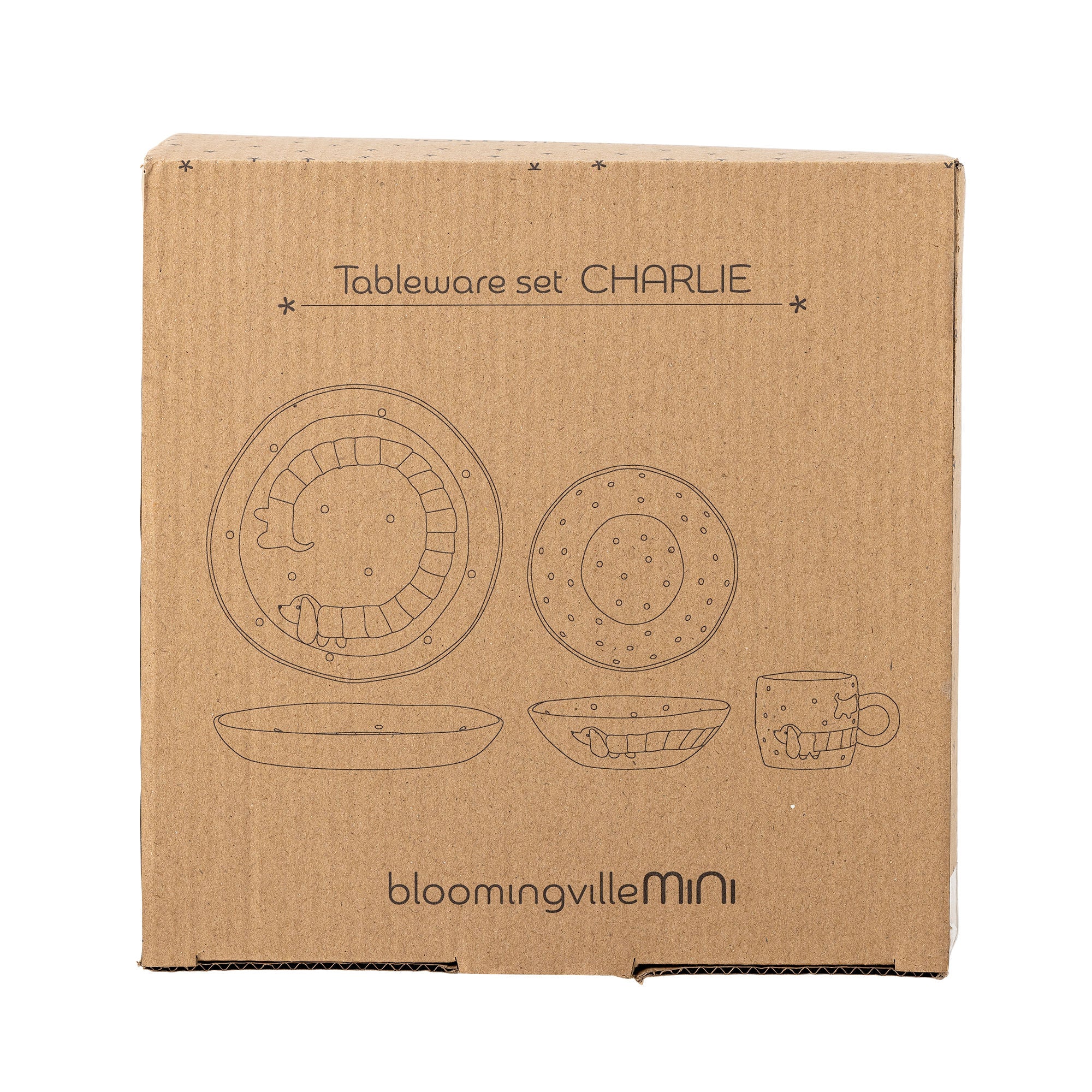 Bloomingville Mini Charlie Stud Set, Sininen, Stoneware