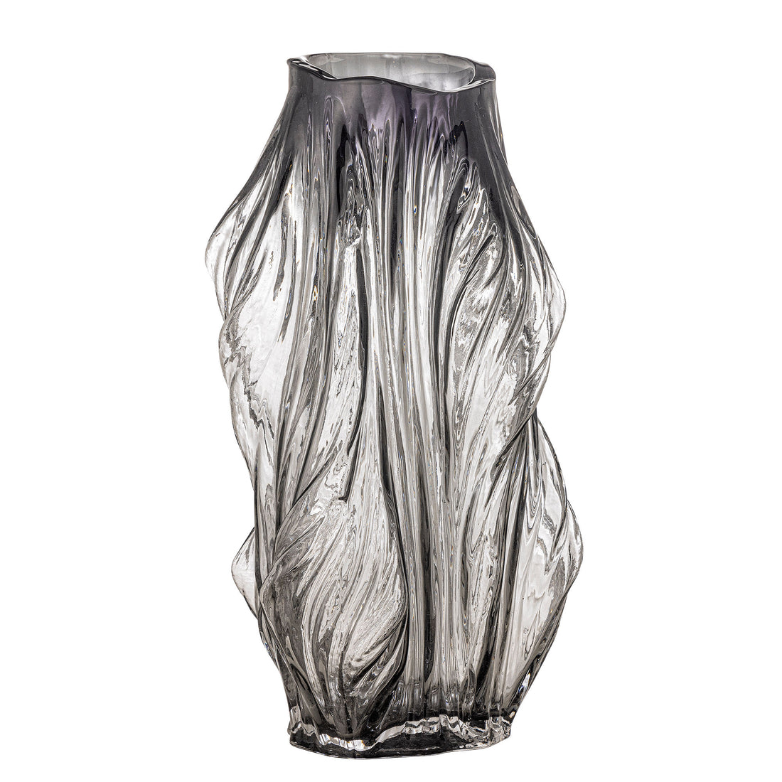 Bloomingville Tulla maljakko, harmaa, lasi