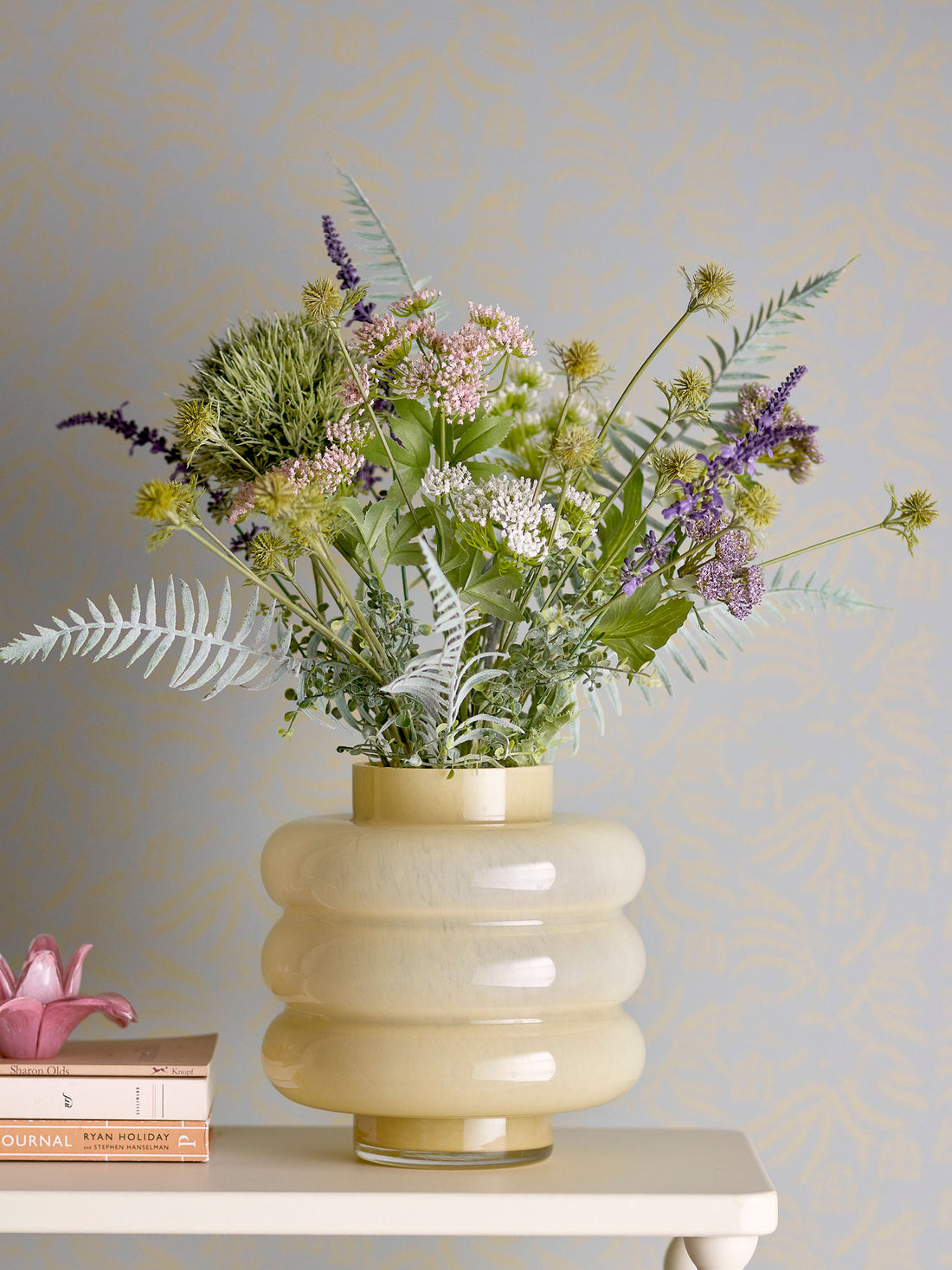 Bloomingville Sahara maljakko, keltainen, lasi