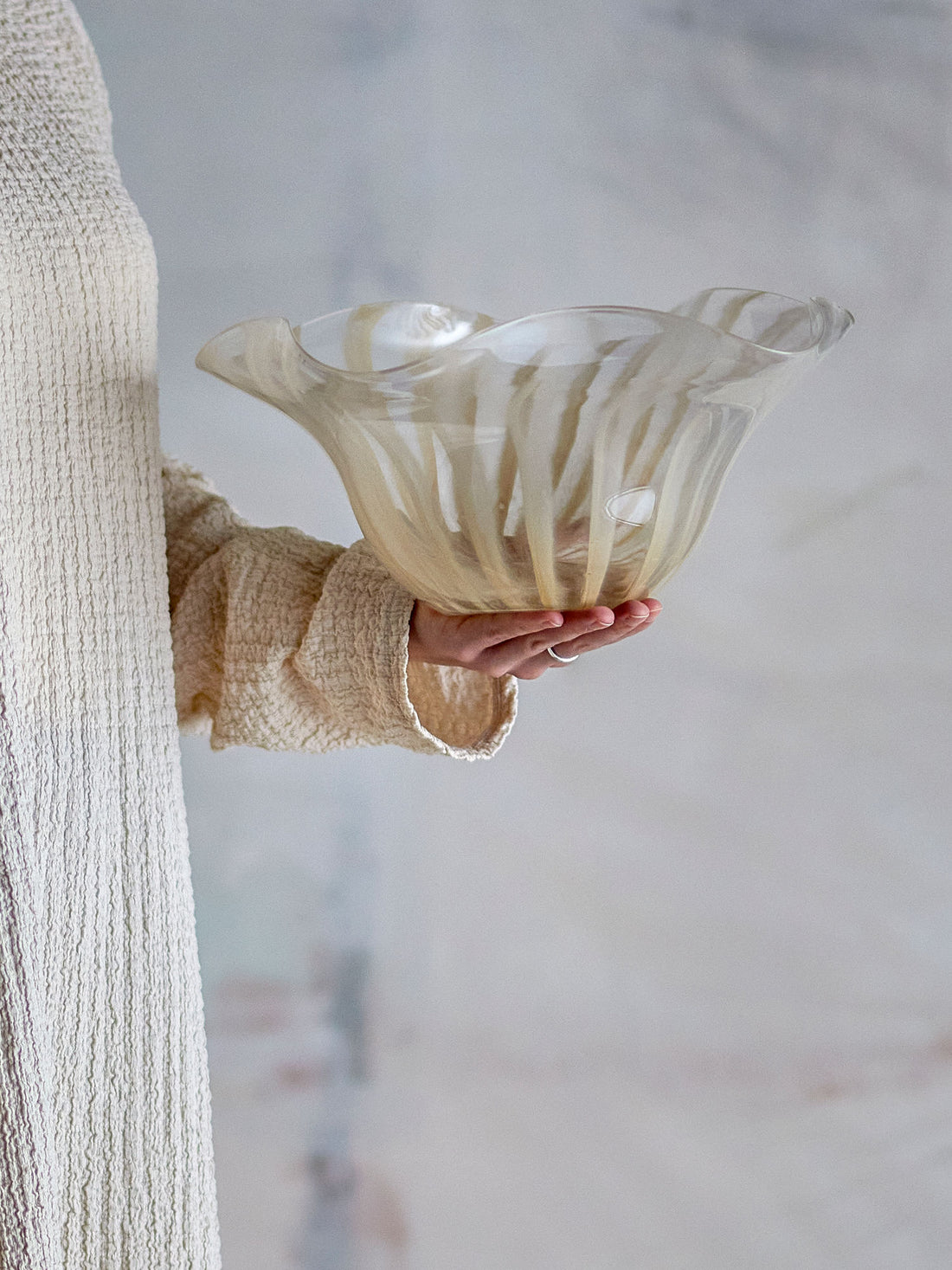 Bloomingville Imri Bowl, vaaleanpunainen, lasi