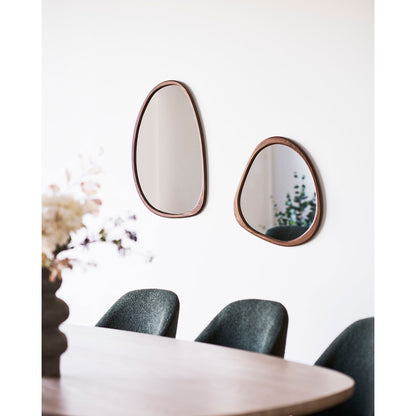 Luxon Mirror - peili, orgaaninen muoto, puun ulkoasu 44x48 cm