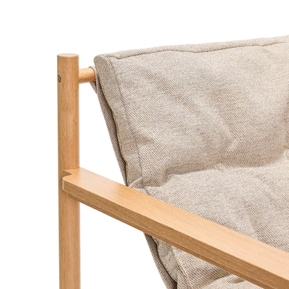 Heritage-nojatuoli/jalkarakka Natural/beige - 75x72xh82cm, 69x49xh43cm