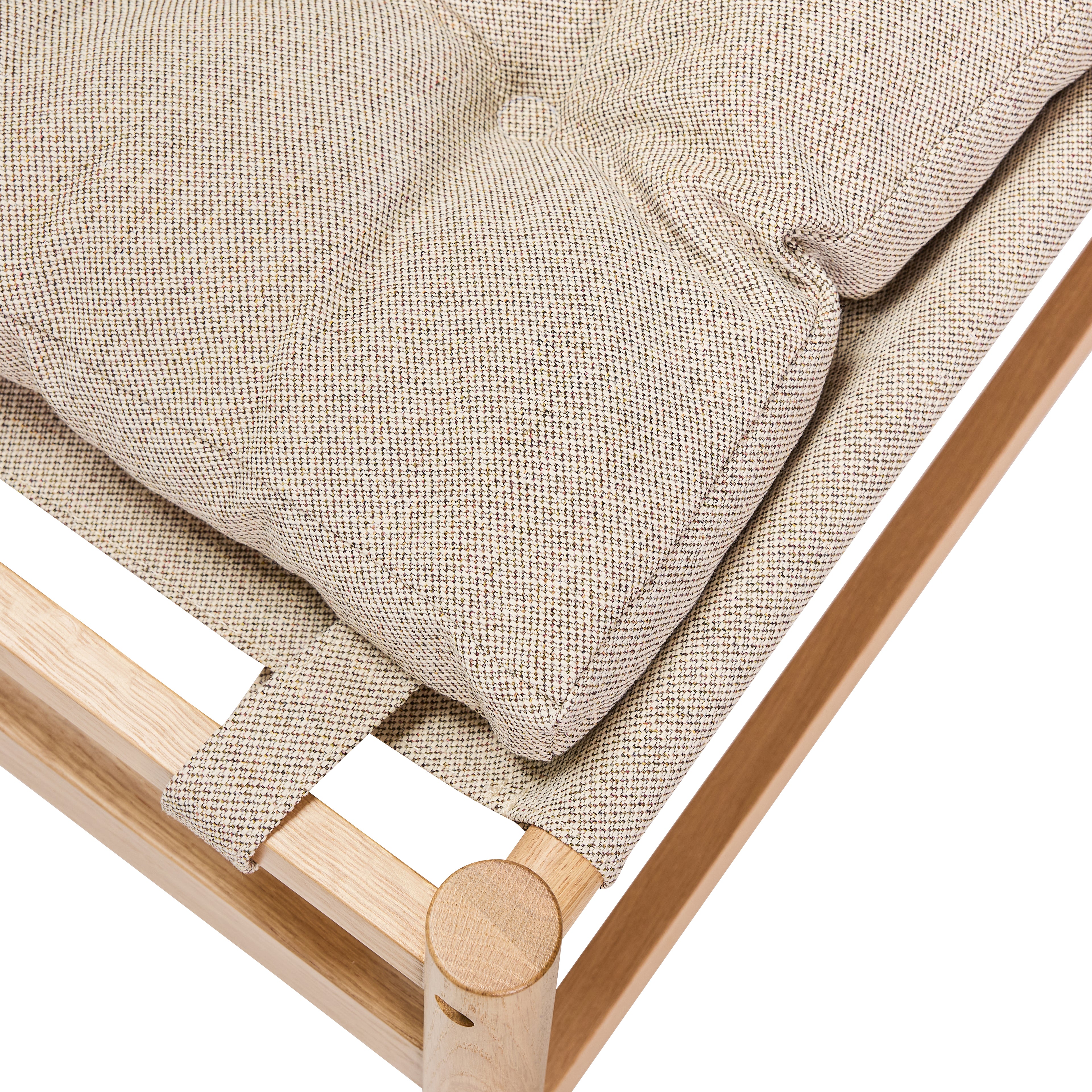 Heritage-nojatuoli/jalkarakka Natural/beige - 75x72xh82cm, 69x49xh43cm