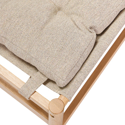 Heritage-nojatuoli/jalkarakka Natural/beige - 75x72xh82cm, 69x49xh43cm