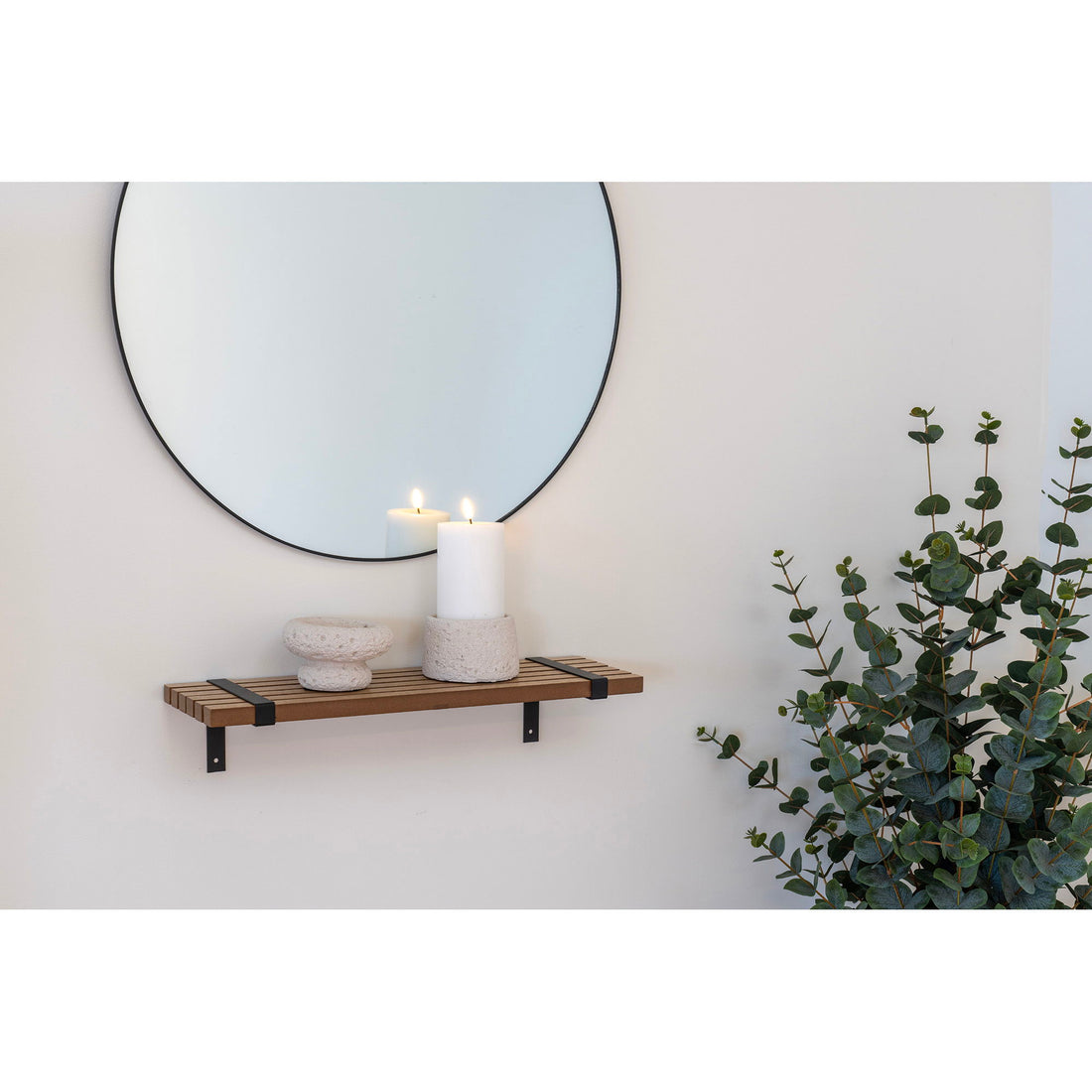 Seinähylly, ashphiinit, metalli, luonto, musta&lt;br&gt;50x15x10 cm