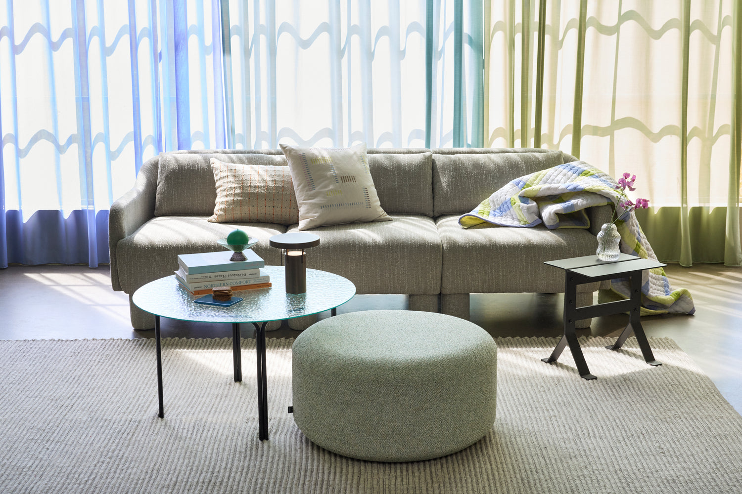 Elegance Sohva Vaaleanvihreä - 224x73xH74