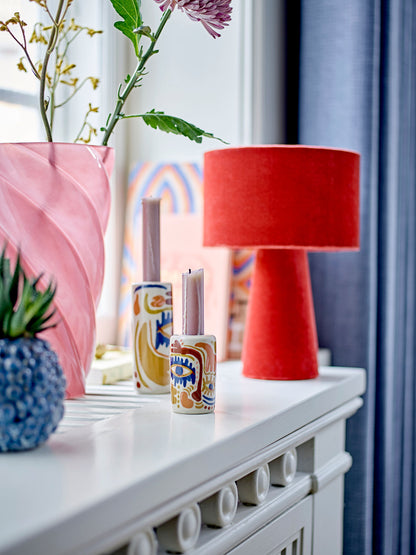 Bloomingville Emmie -pöytävalaisin, punainen, polyesteri