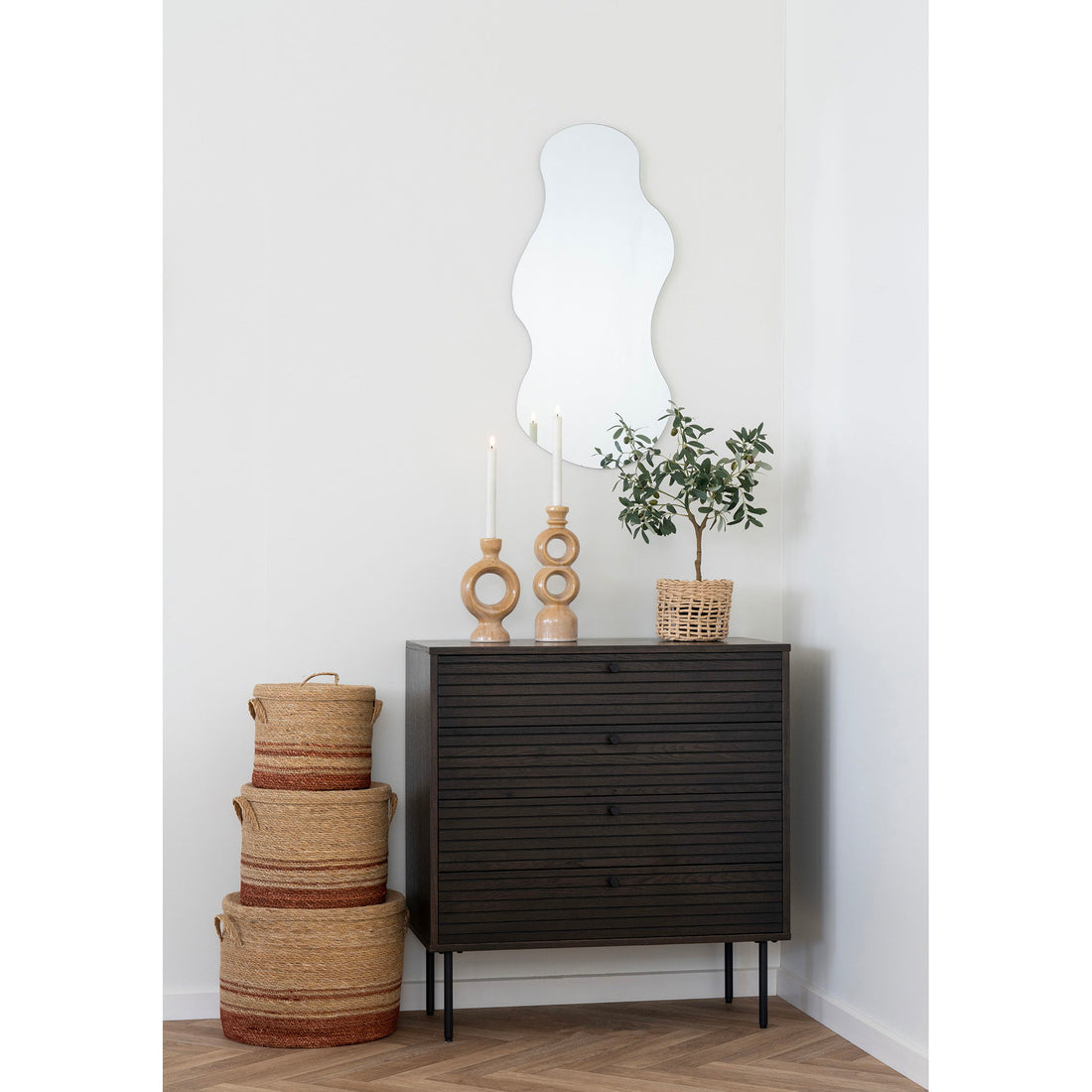 Käyrä, meriruoho, luonto/ruskea sarja 3