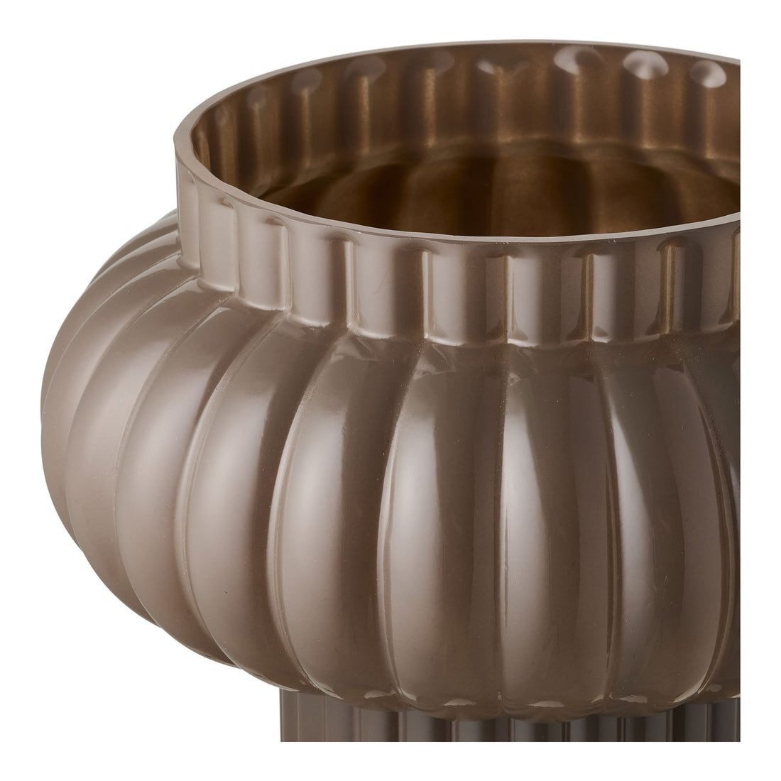 Maljakko - maljakko, suu -puhallettu lasi, ruskea Ø27x27 cm