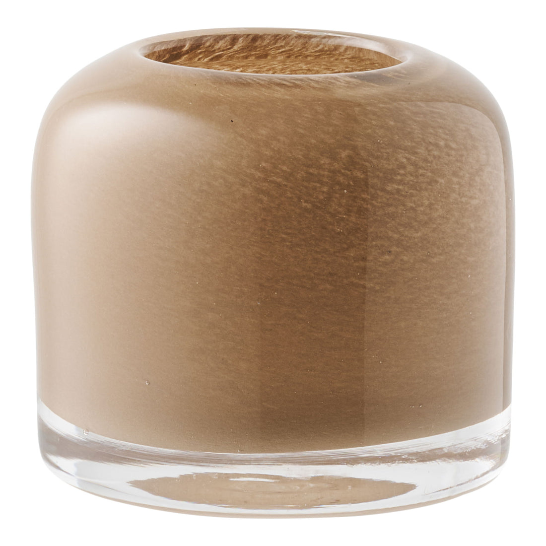 Kynttilänjalka - kynttilänjalka, suu -puhallettu lasi, ruskea Ø8x7,5 cm