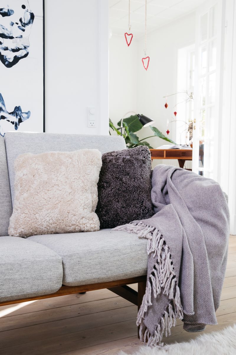 Lampaannahkainen tyyny | Lyhytkarvainen | Uusi-Seelanti | Kaksipuolinen | 40x40 cm