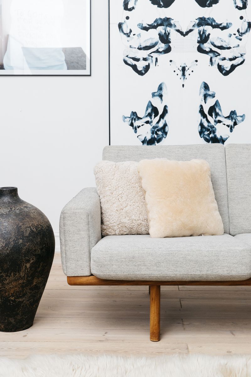 Lampaannahkainen tyyny | Lyhytkarvainen | Uusi-Seelanti | Kaksipuolinen | 40x40 cm