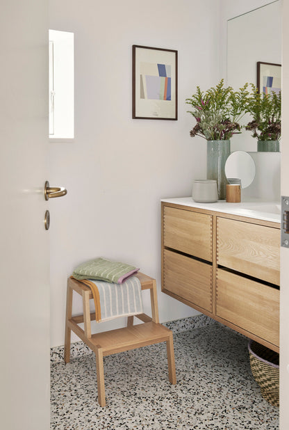 Hübsch Promenade -pyyhe pieni sininen/totta