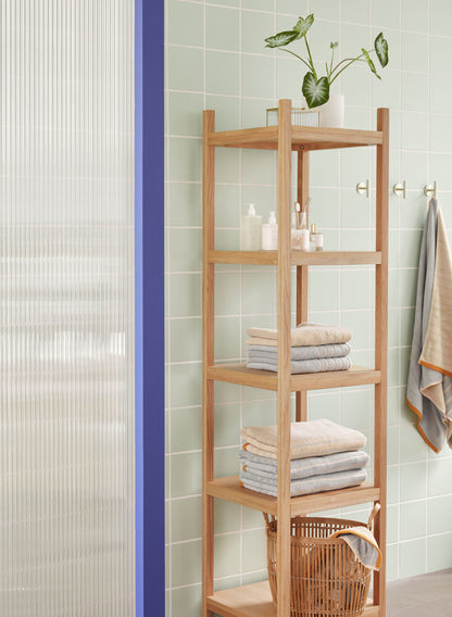 Hübsch Promenade -pyyhe pieni sininen/totta