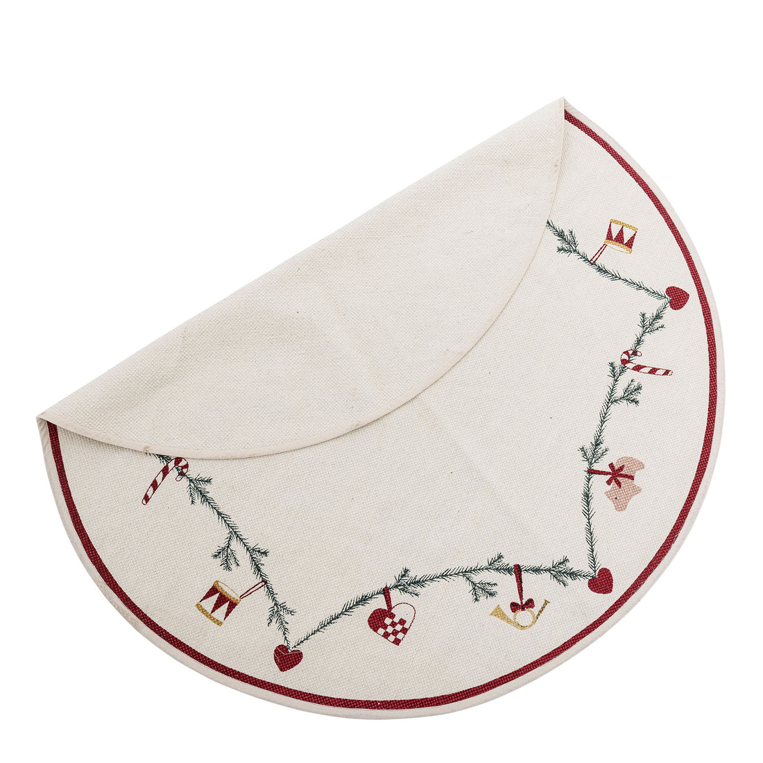 Bloomingville Yule Christmas Tree -huopa, punainen, puuvilla
