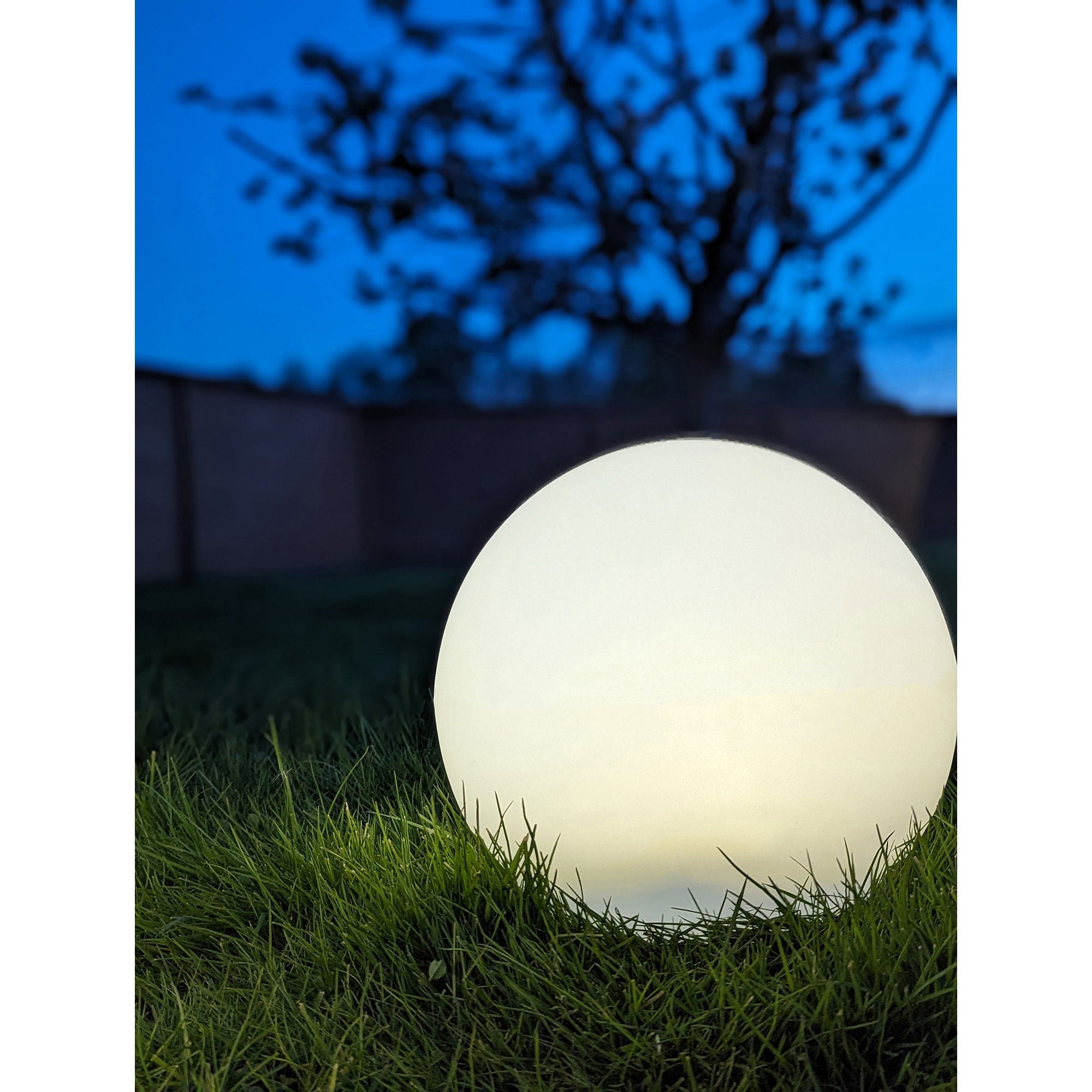 Lamppu, valkoinen, integroitu aurinkokenno&lt;br&gt;Ø25 cm