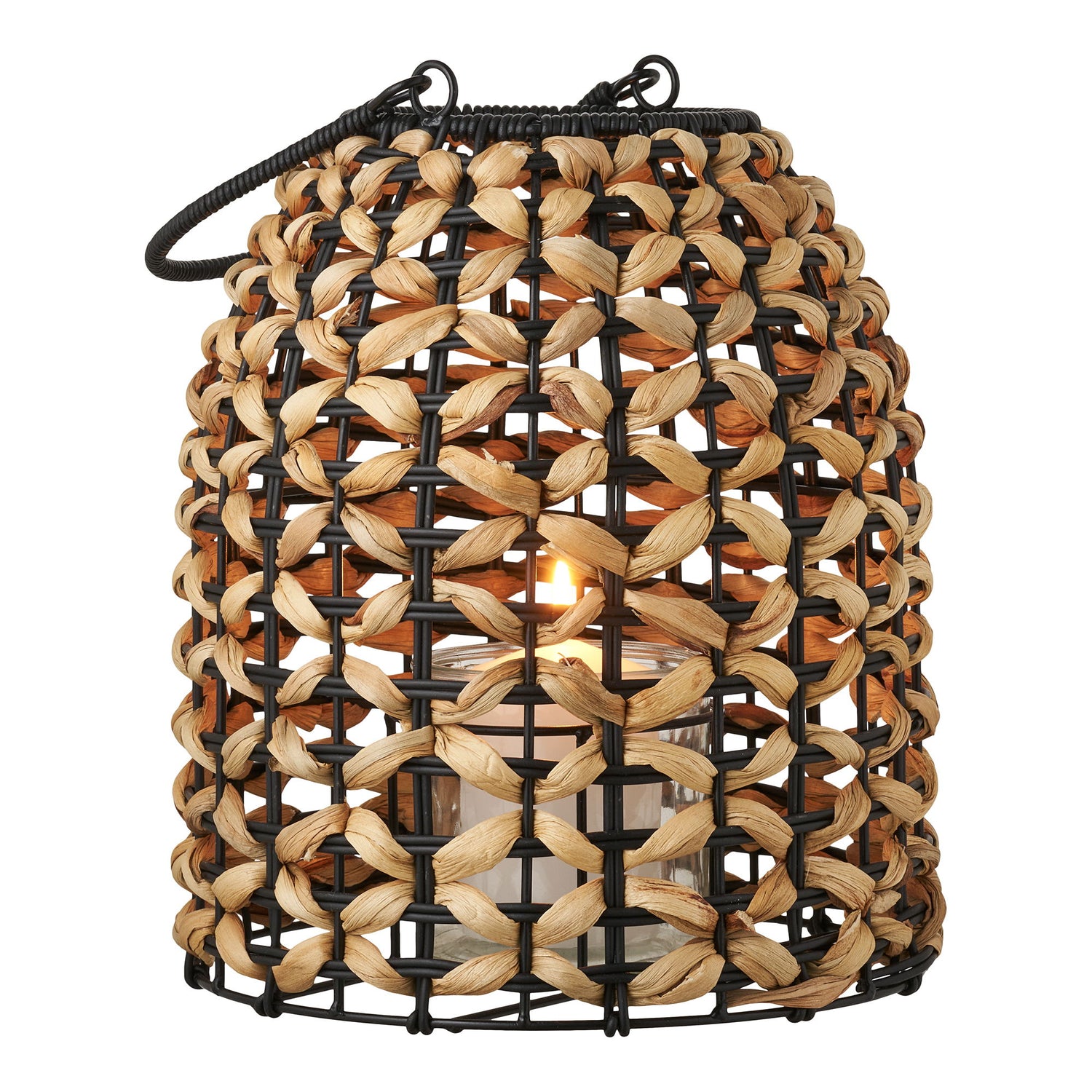 Pinto Lanterns - Lyhmät, PE/Vandhyacinth, Glass, Nature/Musta