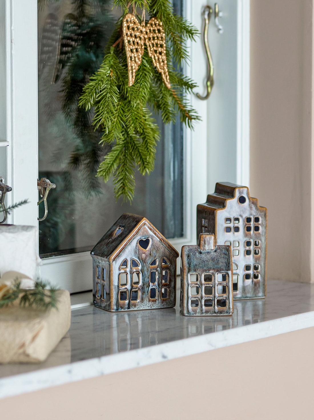 Bloomingville Kalian majakkavaihe, ruskea, kivitavara