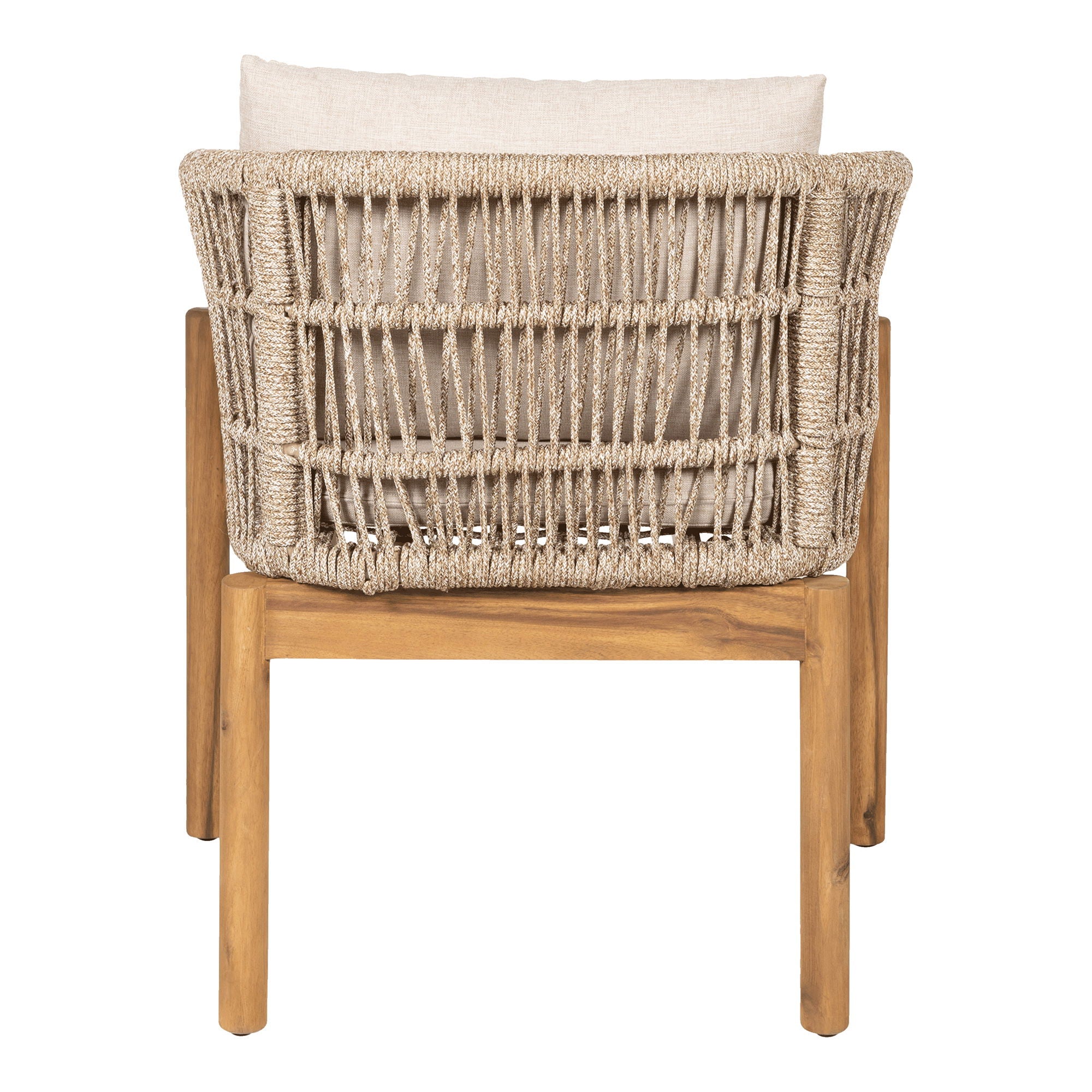 Ruokapöydän tuoli, akaasia, beige, sis. Tyyny
