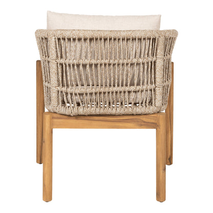 Ruokapöydän tuoli, akaasia, beige, sis. Tyyny