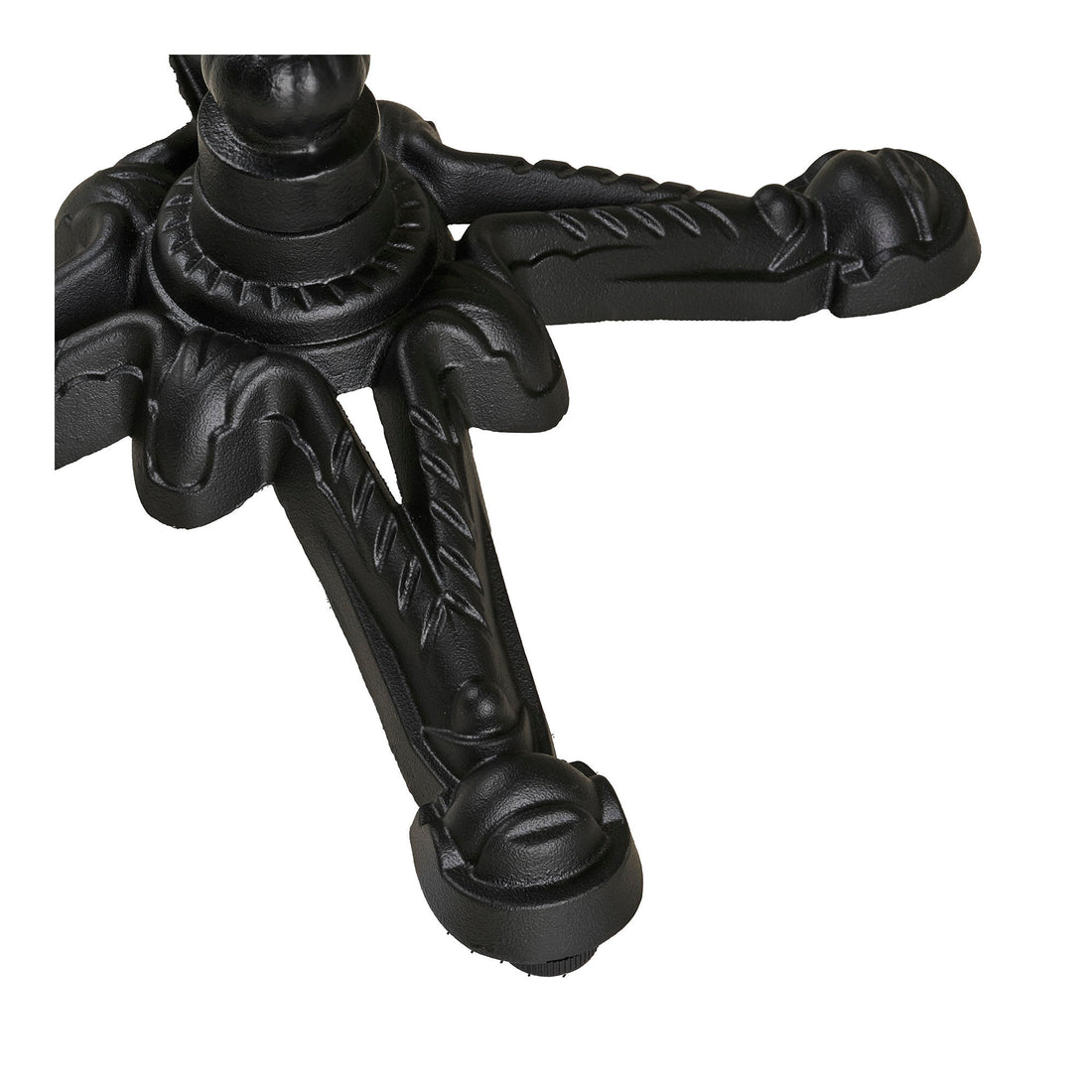 Kahvilapöytä - kahvilapöytä, marmorinen ulkonäkö, tummanharmaa, mustat jalat, alumiini 60x60x73 cm