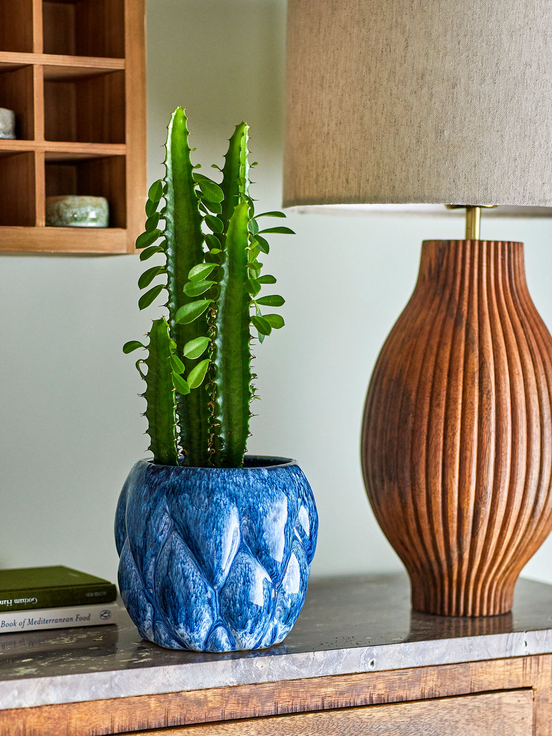 Luova kokoelma Posey yrttipotted kuulo, sininen, kivitavara