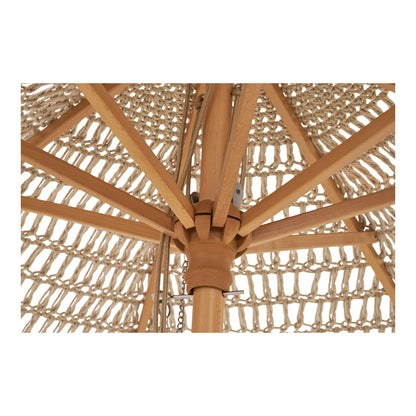 Päivävarjo, puuvillaa, puutikku, beige<br>ø 250 cm