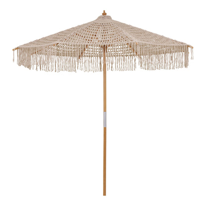 Päivävarjo, puuvillaa, puutikku, beige<br>ø 250 cm