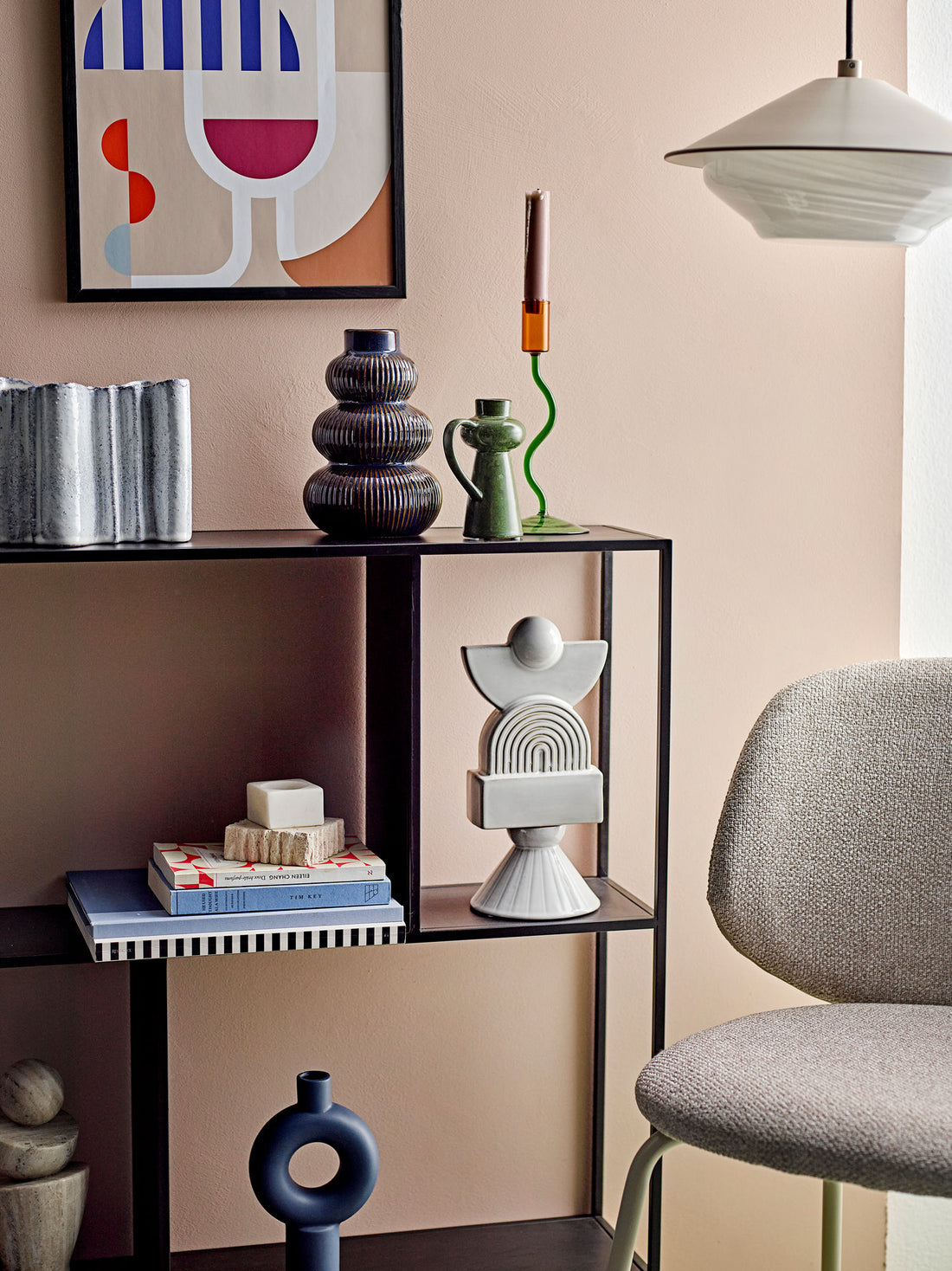 Bloomingville -viinikuva kehyksellä, musta, kaveri