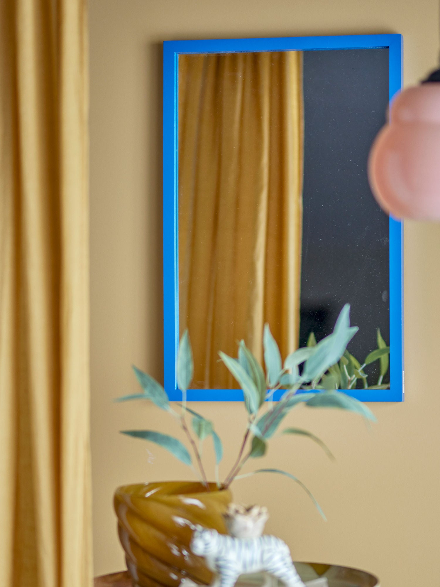 Bloomingville Atle Wall Mirror, Blue, MDF