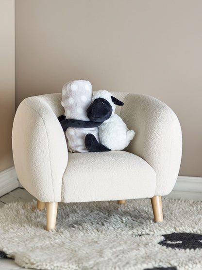 Bloomingville Mini Dolly Teddy -karhu viltti, valkoinen, polyesteri