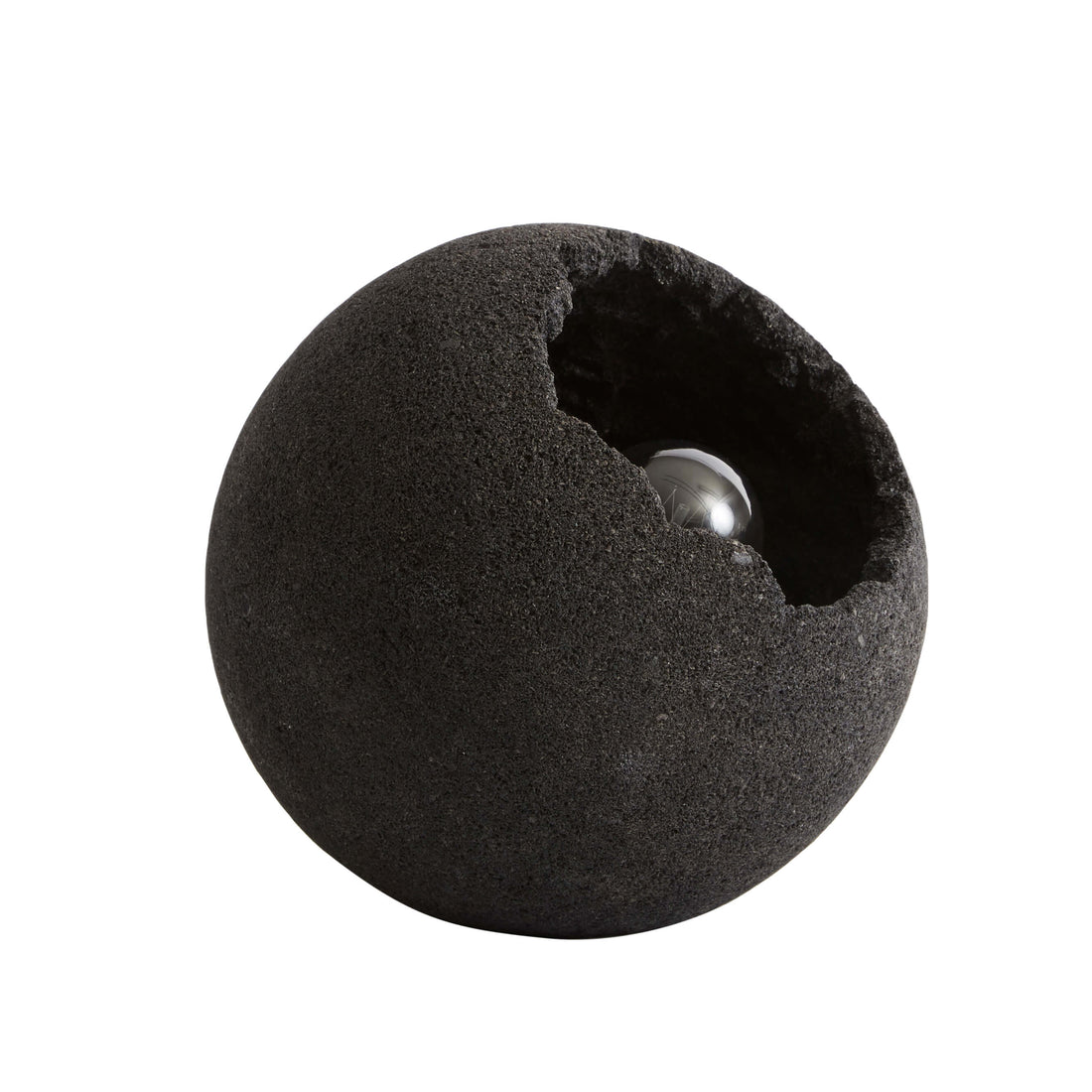 Muubs - lattiavalaisimen kuori - matto musta laavakivi - Ø22xh21 cm