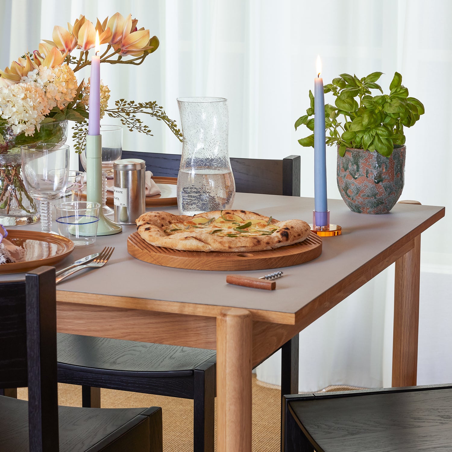 Monarch-leikkuulaudat Pyöreä Natural (2 kpl sarja) - ø33xh2, ø40xh2cm