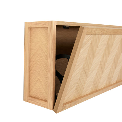 Herringbone kenkäkaappi Suuri Natural - 100x25xh40cm