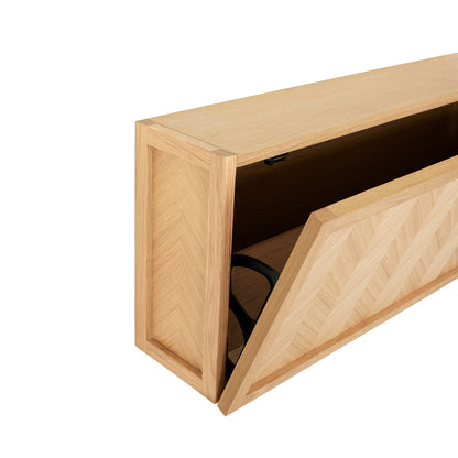 Herringbone kenkäkaappi Suuri Natural - 100x25xh40cm