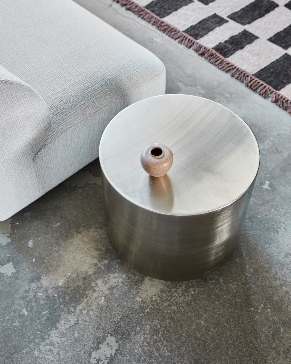 Sohvapöytä, HDStep, harjattu hopea