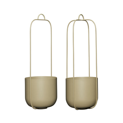 Lotus -roikkuu potti khaki (sarja 2) - Ø16xh44cm