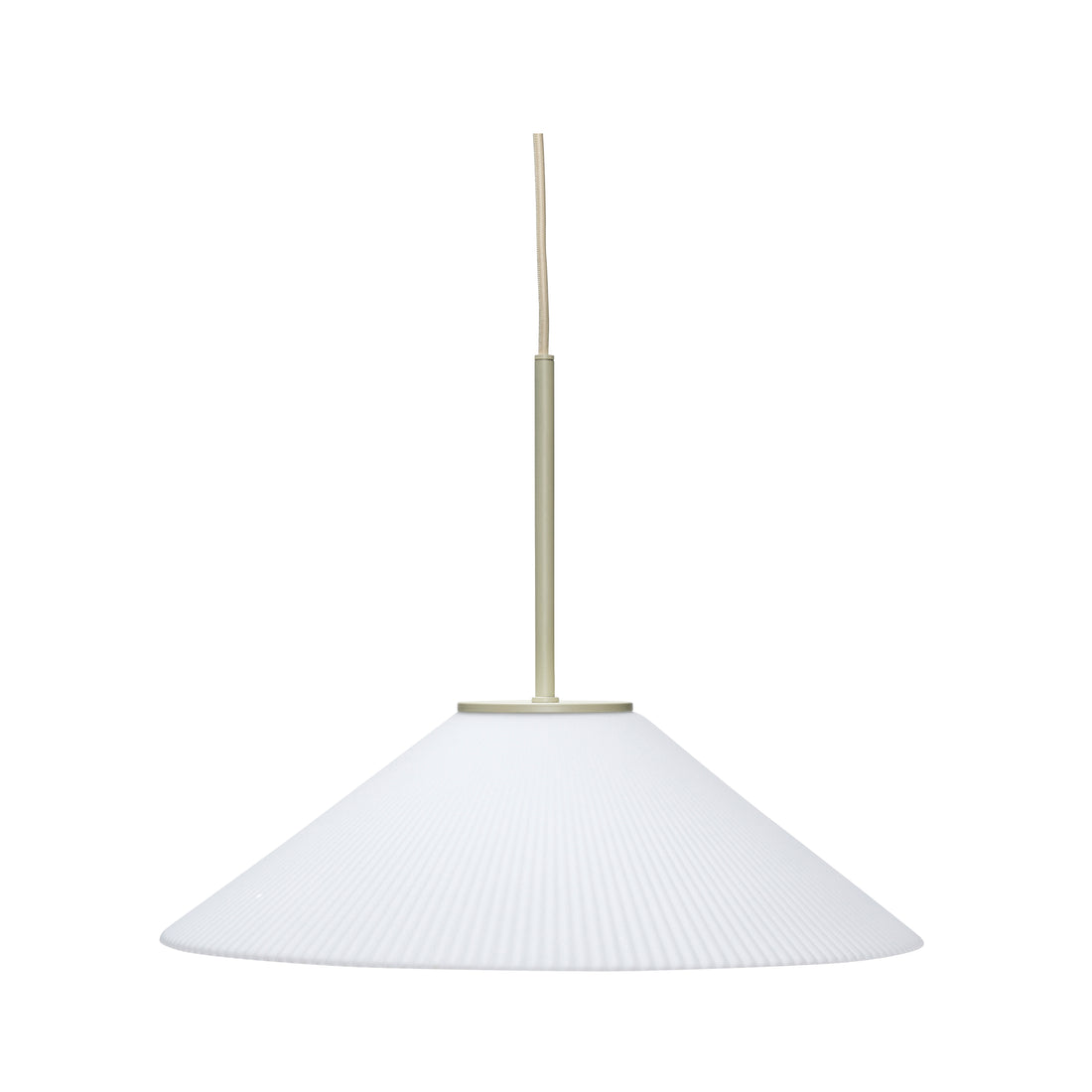 Kiinteä riipus valkoinen/hiekka - Ø44xh34cm, e27