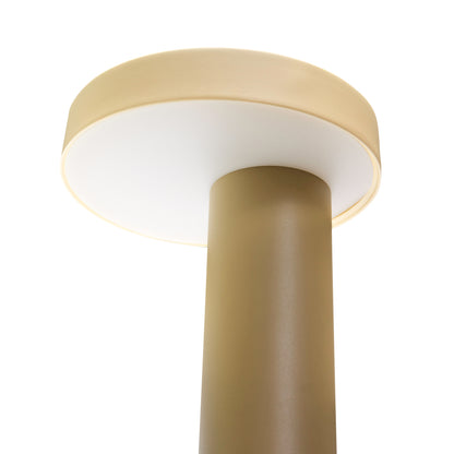 Taikapöytävalaisin vihreä/oliivinvihreä - Ø20x H25cm, LED