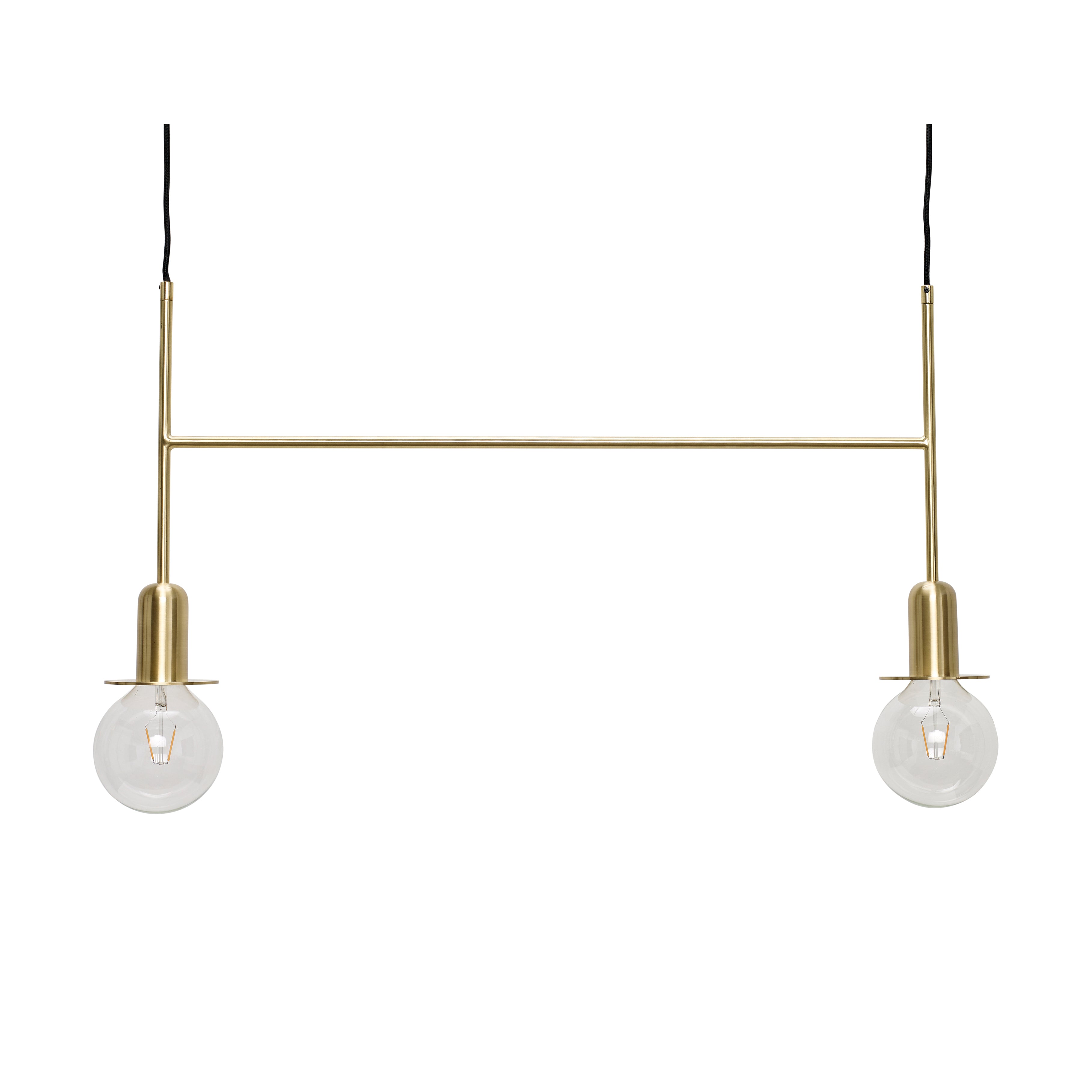 Kahdesti riipus messinkiväri - 86xh40cm, E27/40W