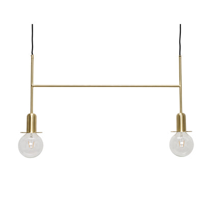 Kahdesti riipus messinkiväri - 86xh40cm, E27/40W