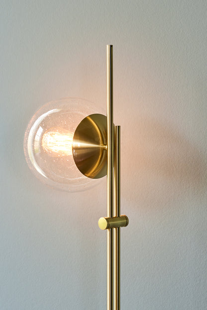 Kuplan lattiavalaisin messinki - Ø20xh147cm, e27