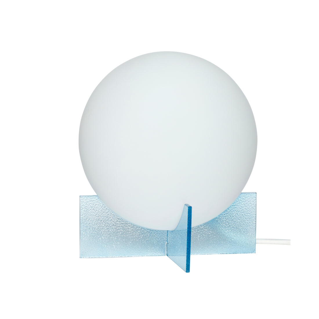 Kuupöytävalaisin sininen/valkoinen - Ø20xh23cm, e14