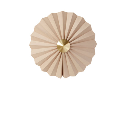 PLISS -seinävalaisin beige - Ø48xh16cm, e27