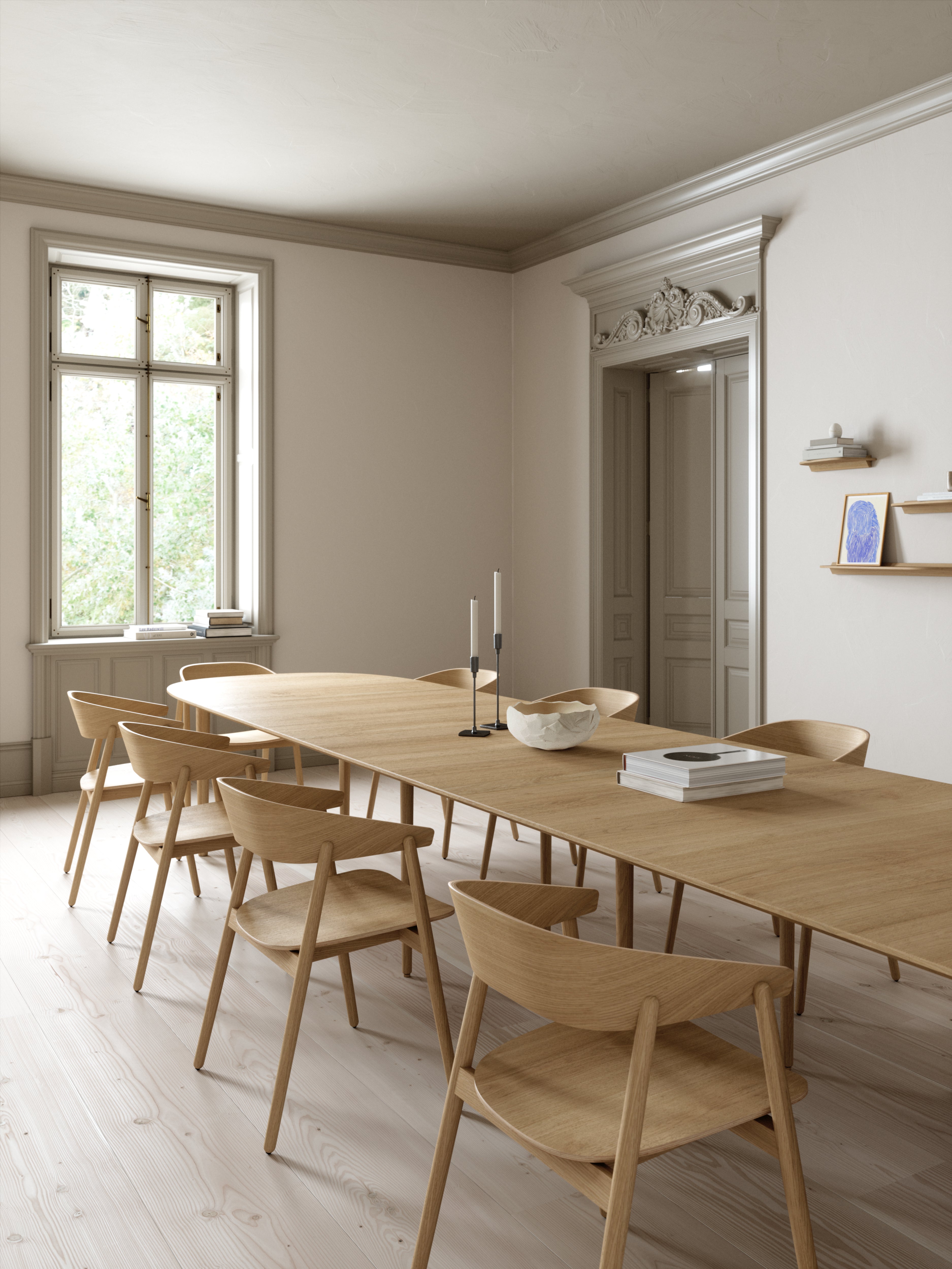 Andersen Classic 255-265 PULL-OUT-PÖYTÄ OVALLA