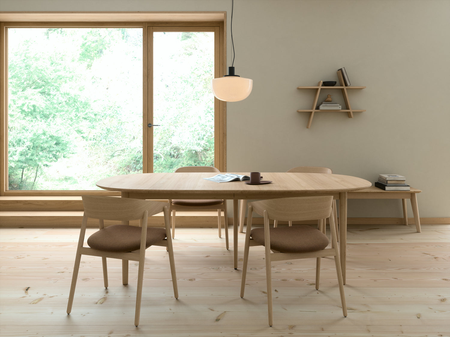 Andersen Classic 255-265 PULL-OUT-PÖYTÄ OVALLA