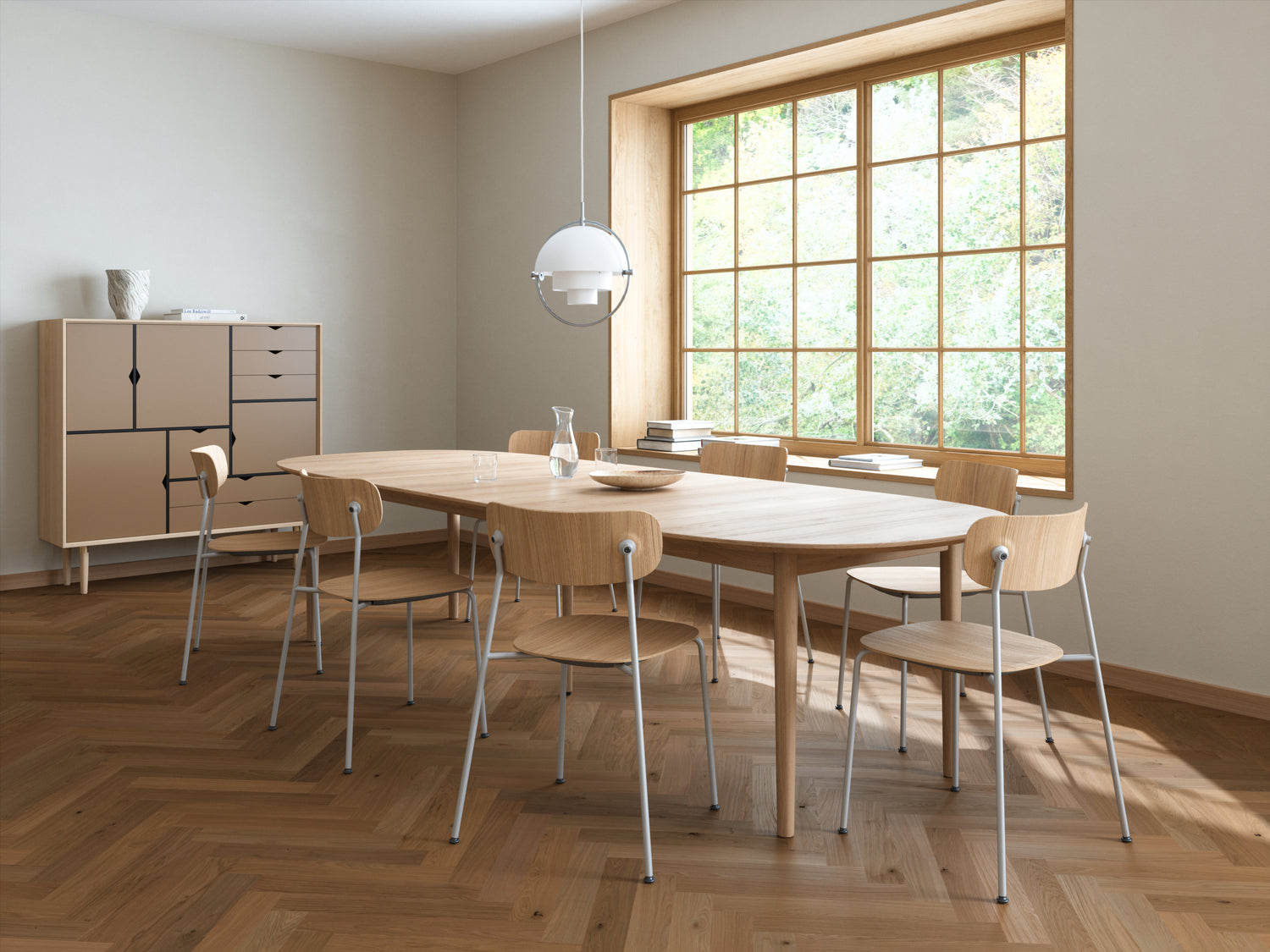 Andersen Classic 255-265 PULL-OUT-PÖYTÄ OVALLA